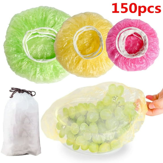 MOQIN Fresh Keeping Bags - Plastic Bowl Cover Dish Cover Food Cover- Elastic Food Storage Covers Reusable Stretch Plastic Wrap Bowl Covers, Universal Kitchen Plastic Wrap