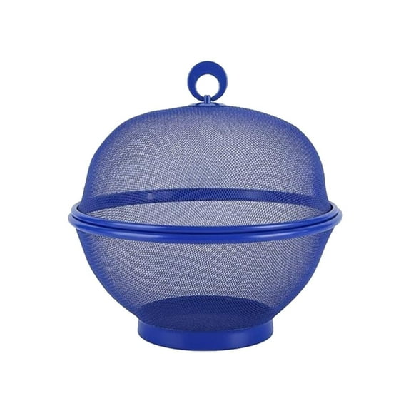 MOQIN Fruit Bowls for Kitchen, Fruit Basket With Lid - Decorative Fruit Bowl Metal Wire Basket Covered Fruit Bowl Strainer For Fruits Vegetables Fruit Display Stand