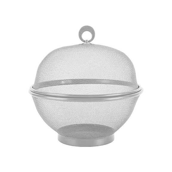 MOQIN Fruit Bowls for Kitchen, Fruit Basket With Lid - Decorative Fruit Bowl Metal Wire Basket Covered Fruit Bowl Strainer For Fruits Vegetables Fruit Display Stand