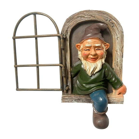 MOQIN Garden Gnome Decorations for Outside Patio Lawn, Garden Gnome Statue Ornaments For Outdoor Enthusiasts Tree Sculpture Indoor Decoration And Gift