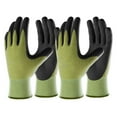 thumbnail image 1 of MOQIN Gardening Gloves for Women and Men, Bamboo Working Gloves Touchscreen, Grippy Nitrile Rubber Coated Work Gloves,Durable Nitrile Palm and Finger, Breathable, Green/Black,S/M/L, 1 of 5