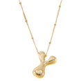 thumbnail image 1 of MOQIN Gold Bubble Letter Necklace for Women,A-Z Pendant Necklace for Women, Fashion Jewelry,14k Gold-Plated Brass,Dainty Alphabet Pendant Gold Plated Puffy Name Personalized Jewelry, 1 of 7