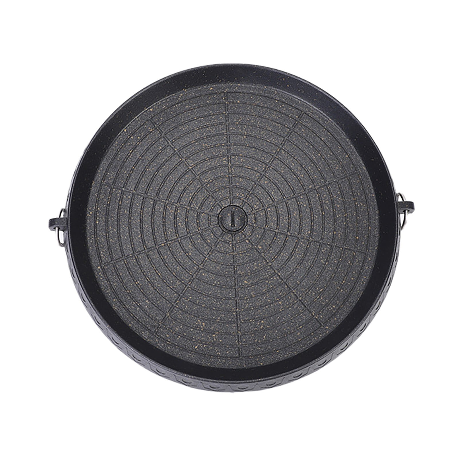 MOQIN Grill Pans Barbecue Plate, Korean Grill Pan, 11.81 in Round BBQ Griddle with Bag, Compatible for Induction, Electric Cooktop, Indoor or Outdoor Grilling