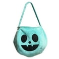 thumbnail image 1 of MOQIN Halloween Pumpkin Candy Bags for Kids, Trick or Treat, Reusable Pumpkin Buckets Trick or Treat Bags Holder Handbag for Kids Costume Party Favors Supplies, Light blue, 1 of 9