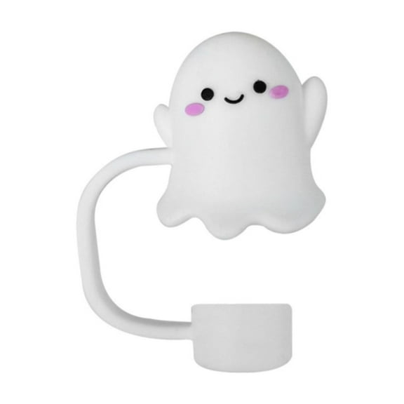 MOQIN Halloween Straw Cover Cap for Stanley Cup 40oz/30oz Tumbler, 10mm Reusable Cute Ghost Drinking Straw Topper Accessories, Portable Protector Plugs Decorations Gifts for Party Halloween