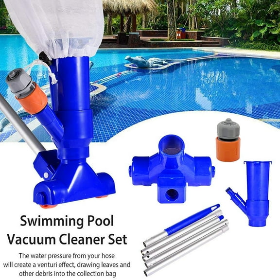 MOQIN Handheld Pool Vacuum for above Ground Pool - Portable Swimming Pool Jet Cleaner Kit with Brush, 5 Section Poles, Small Underwater Vacuum