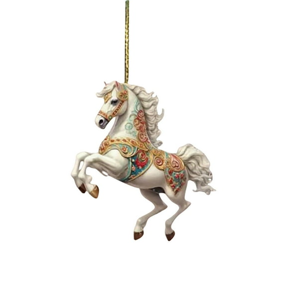 MOQIN Horse Christmas Ornament 2026, Horse Ornaments for Christmas Tree, Metal Horse Ornament with Rhinestones, Horse Gifts for Women, Girls Horse Gifts for Horse Lovers