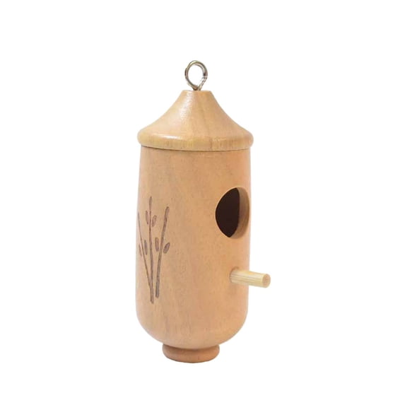 MOQIN Hummingbird House for Outside Hanging,Wooden Humming Bird Houses for Outside for Nesting Hanging,Natural Hummingbird Swing Nest for Sparrow Bird Finch Houses Garden Decor