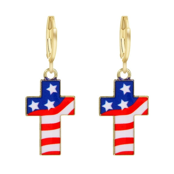 MOQIN Independence Day Earrings, 4th of July Earrings Women Patriotic Earrings Set American Flag Earrings for Memorial Day Independence Day