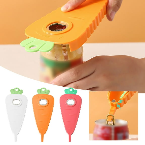 MOQIN Jar Opener, Multi Function Can Opener Bottle Opener Kit, Carrot Can Multifunctional Open Jar Open For Beverage Bottle Kitchen Tool