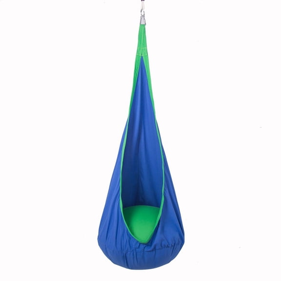 MOQIN Kids Pod Swing Chair with Inflatable Pillow – Indoor/Outdoor Hanging Sensory Seat for Children, Max 176Lbs, Foldable Hammock for Playroom/Backyard