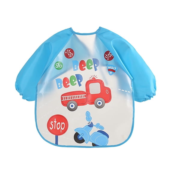 MOQIN Kids Toddlers Art Smock,Waterproof Children's Art Smock Kids Painting Aprons Long Sleeve Smock for Kids 1-4 Years,Waterproof Sleeved Bibs for Eating Feeding,Toddler Baby Girls Boys