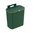 thumbnail image 1 of MOQIN Kitchen Compost Bin, Hanging Trash Can with Lid, Kitchen Cabinet Door Under Sink Plastic Garbage Can Compost Bin Wall Mounted Slide Open, 3.3 Gallon Under Kitchen Counter Bin, Green, 1 of 4