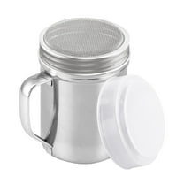 MOQIN Kitchen Sugar Shakers, Powdered Sugar Shaker Duster with Handle, Cinnamon Shaker Flour Sifter, 7oz Stainless Steel Fine Mesh Dredges Shakers for Cinnamon Flour Salt Pepper