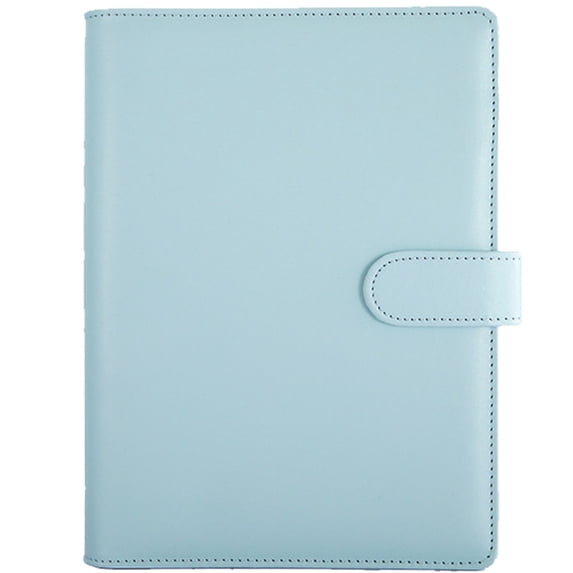 MOQIN Leather Notebook, A5 Binder Journal, Refillable 6 Ring Organizer Planner Leather Business Writing Notebook, With Closure Storage Box for DIY