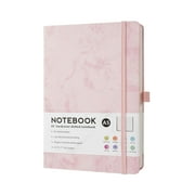 MOQIN Lined Journal Notebook, 8.8" x 5.8" Hardcover Leather Notebook for Work, Wide Ruled Notebook Journal for Women Men, 192 Thick Paper, A4 Large Journals for Writing