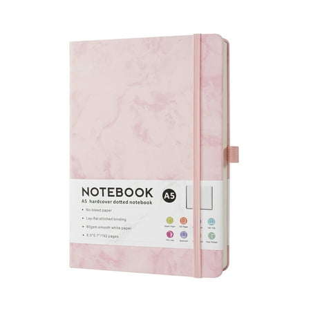 MOQIN Lined Journal Notebook, 8.8" x 5.8" Hardcover Leather Notebook for Work, Wide Ruled Notebook Journal for Women Men, 192 Thick Paper, A4 Large Journals for Writing