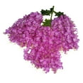 thumbnail image 1 of MOQIN Long Flower Branch Flower Wall Hanging Wedding Wisteria Flower Wedding Arch Decoration Rattan 8 Bundles Artificial Flowers, 1 of 9