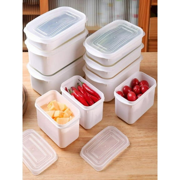 MOQIN Meal Prep Containers Reusable with Lids,Kitchen Spaces Stackable Fridge Storage Containers for Fresh Produce,Sturdy Leakproof & Food Safe,To Go Take Out Plastic Food Storage