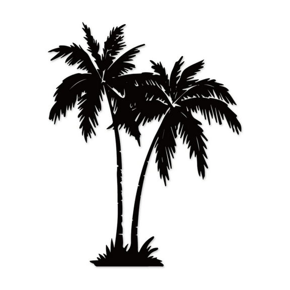 MOQIN Metal Tree Leaf Wall Decor, Black Iron Wall Decor Art Metal Leaf for Living Room Home Kitchen Outdoor Decorations, 11.81 x 9.4 in