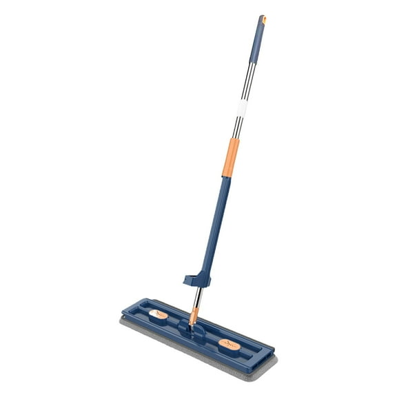 MOQIN Microfiber Mop for Cleaning Floors, Extendable 16-54 Inch Flat Mop with 2 Reusable Washable Pads and Scraper 360 Rotating Wet And Dry Thickened EVA Wiper Strip