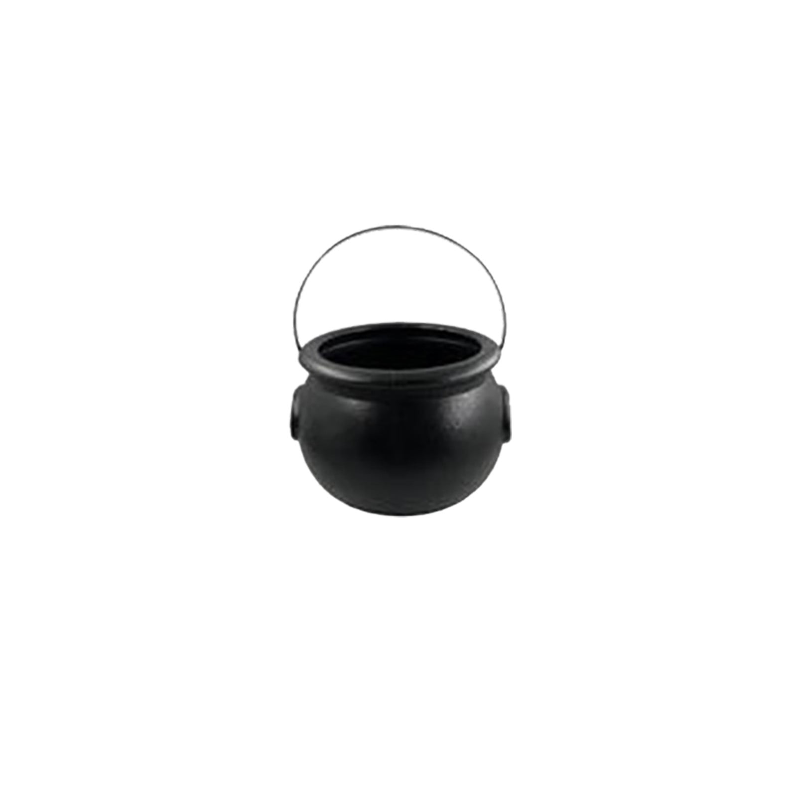 DIYASY Halloween Mini Candy Cauldron,12 Pcs Black Plastic Buckets With Handle For Kid