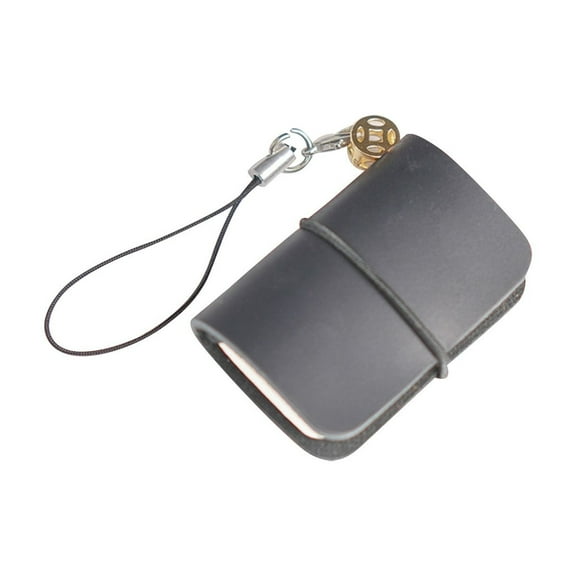 MOQIN Mini Pocket Notepad Holder, 1.9 x1.2 in Mini Pocket Notebook Creative Cowhide Handmade Jewelry Notepad Multi Purpose Mini Leather Notebook