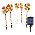 thumbnail image 1 of MOQIN Outdoor Christmas Decorations Solar Pathway Lights, Set of 5 Lollipops Peppermint Stake Lights, Candy Cane Walkside Lights, Outdoor Xmas Decoration for Walkway,Yard, 1 of 9