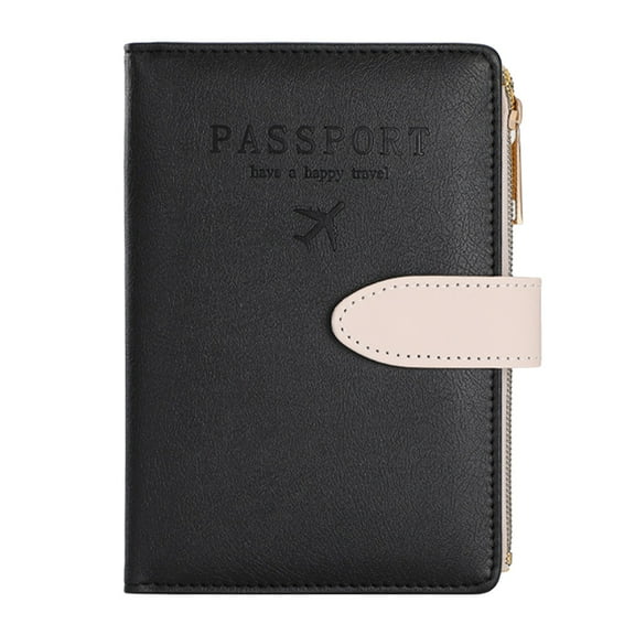 MOQIN Passport Holder for Travel, Passport Holder Cover Wallet Case RFID Blocking Leather Card Slot Travel Accessories Documents Organizer Protector for Women Men