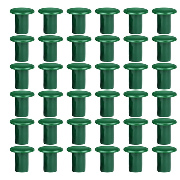 MOQIN Plant Stake Topper Small Garden Stick Caps Outdoor Cane Caps Green Eye Protector End Caps Plant Support Stick Covers for Wood Sticks 36pc