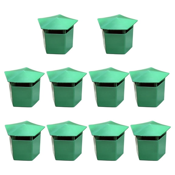 MOQIN Plastic Box 3.9" x 4.7" Green Beer Slug and Snail Traps, Snail Trap Catcher Tool, Reusable Plastic Snail Trapper Eco-Friendly Slug House for Garden Farm