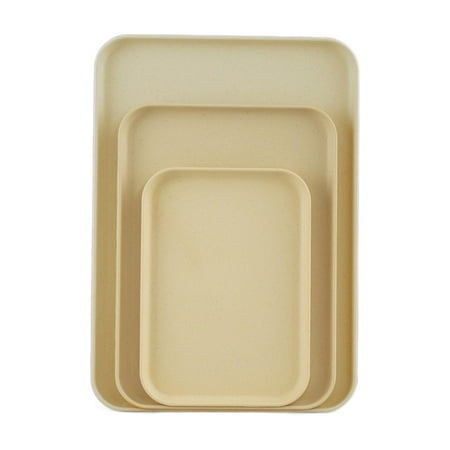 MOQIN Plastic Fast Food Trays Bulk Colorful Cafeteria Food Trays Rectangular Serving Trays Restaurant Lunch Meal Trays for School Party Kitchen Cafe BBQ Eating