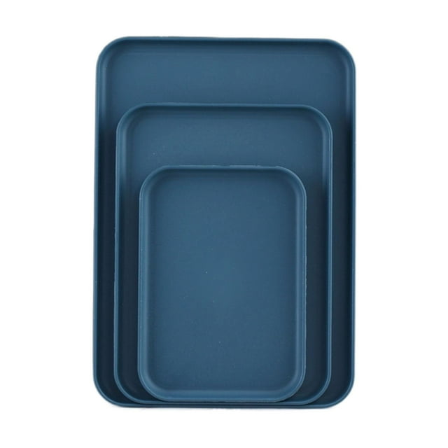 MOQIN Plastic Fast Food Trays Bulk Colorful Cafeteria Food Trays