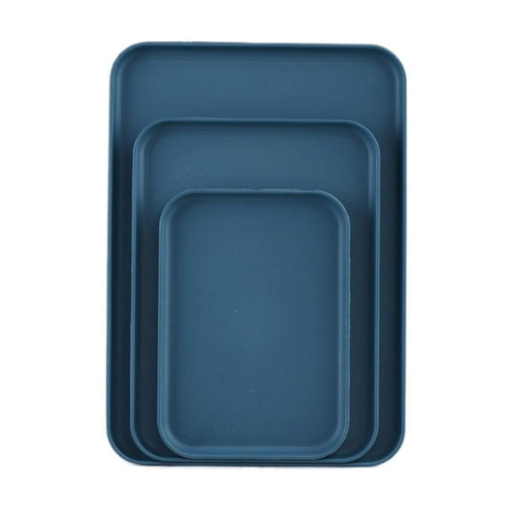 MOQIN Plastic Fast Food Trays, Thicken Plastic Fast Food Serving Tray Bulk Cafeteria Food Trays Rectangular Serving Trays for Kitchen Hotel, School Lunch Restaurant Meal Trays for Party
