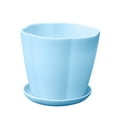 thumbnail image 1 of MOQIN Plastic Flowerpot Modern Decorative Plant Small Pot With Tray Floral Succulent Plant Container Pot Suitable For All Indoor Plants Herbs And Nurseries 3.54 Inches 7.87 Inche, 1 of 3