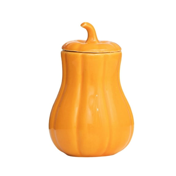 MOQIN Pumpkin Candy Jar Halloween Cookie Jar with Lids Ceramics Pumpkin Bowl Fall Candy Dish Pumpkin Canister Storage Sugar Bowls Snack Containers for Halloween Thanksgiving Party Table Decor