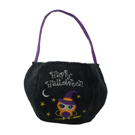 MOQIN Pumpkin Reusable Trick or Treat Buckets - Large Halloween Basket, Plush Candy Bags - Halloween Tote Bags,Gift Bucket for Party Favor Supplies