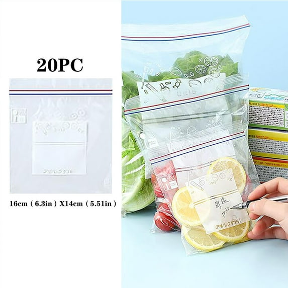 MOQIN Reusable Vacuum Sealer Bags, Vacuum Food Storage Bags for Cooking/Food Storage/Microwave Heating, 10/15/20Pcs Vacuum Zipper Bags