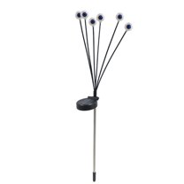 MOQIN Scary Eyeballs Solar Garden Lights Halloween Decorations Outdoor,Swaying Firefly with 12LED Purple Spooky Lights - Waterproof Ornaments Solar Halloween Lights for Lawn, Patio, Party Decor