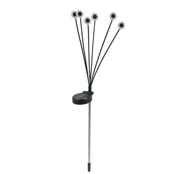 MOQIN Scary Eyeballs Solar Garden Lights Halloween Decorations Outdoor,Swaying Firefly with 12LED Purple Spooky Lights - Waterproof Ornaments Solar Halloween Lights for Lawn, Patio, Party Decor