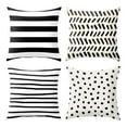 thumbnail image 1 of MOQIN Set of 4 Decorative Geometric 18 x 18 Inches Throw Pillow Covers - Modern Pattern Linen Square Pillow Cushion Case for Sofa Couch Bed Home Outdoor Car Christmas Decoration, 1 of 5