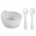 thumbnail image 1 of MOQIN Silicone Baby Feeding Set,3 Pack Baby Bowls with Suction, Baby Spoons,Fork,Unbreakable Baby Feeding Utensils for Infants Toddlers Self Eating Weaning Food Supplies First Stage Feeding Set, 1 of 1