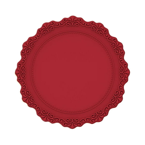 MOQIN Silicone Baking Mat 6.7 Inch,Non Stick Microwave Turntable Mat for Kitchen,Round Silicone Placemats Dinner Table Thincken Mats Heat Resistant Waterproof Dish Mat and Drink Spills Coasters