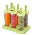 thumbnail image 1 of MOQIN Silicone Popsicle Molds 6-cavity, BPA Free Kids Food Grade Reusable Plastic Ice Cream Tray Holder with Sticks, DIY Ice Pop Mold for Summer,Easy Release,3 Colors for DIY Freezer Homemade, 1 of 6