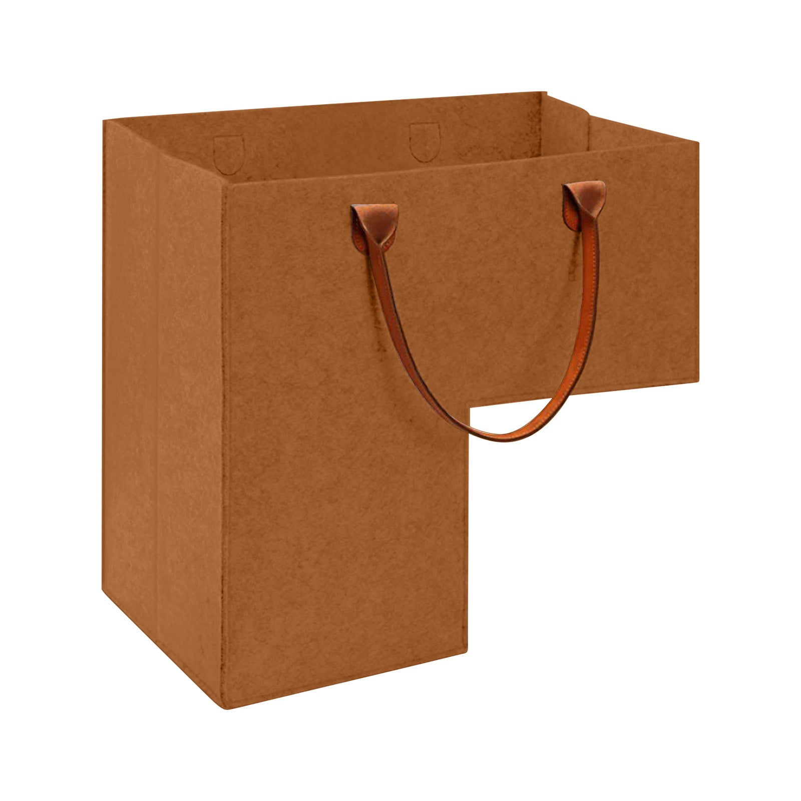 MOQIN Stair Basket with Leather Handles, Premium Felt Staircase Baskets