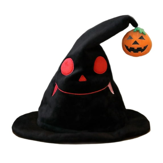 MOQIN Toddler Girls Boys Witches Hat, Halloween Witches Hats Decor, for Decoration Of Large Halloween Party Supplies, Cute Props Decoration Ornament Plush Toys