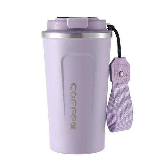 MOQIN Travel Coffee Mug Spill Proof 16oz, Insulated Coffee Mug with Rope, Reusable Coffee Cups With Lids,acuum Stainless Steel Coffee Cups for Hot/Ice Coffee Tea, Portble Mug