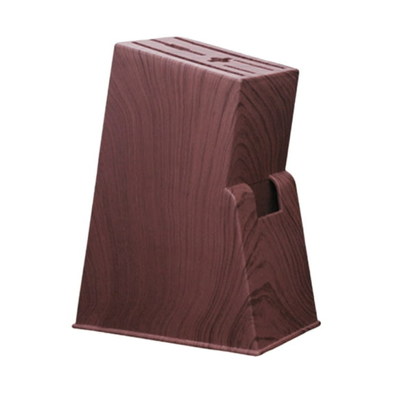 MOQIN Universal Knife Block without Knives, Wood & Plastic Stand for Utensils | Countertop Storage Rack | Knife Block Organizer | Space Saver | Modern Kitchen Accessories