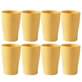 thumbnail image 1 of MOQIN Wheat Straw Cups Set, Set of 8 Plastic Drinking Cups Stackable Water Tumblers for Water Cold Drinks and Hot Drinks Reusable Water Cups, Bathroom Gargle Cup, 1 of 7