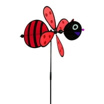 MOQIN Whirly Wing Spinner, Baby Bee Ground Spinner,Garden Decor Pinwheels,Colorful 3D Lovely Insect Whirligigs Wind Spinners Small Wind Spinner for Gardens,Planters,Flower Pots, Yards - Bee